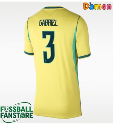 Brasilien Gabriel Magalhaes #3 Replik Heimtrikot Damen WM 2026 Kurzarm